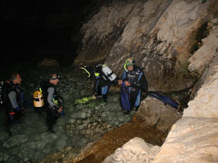 zejście przy bazie nurkowej